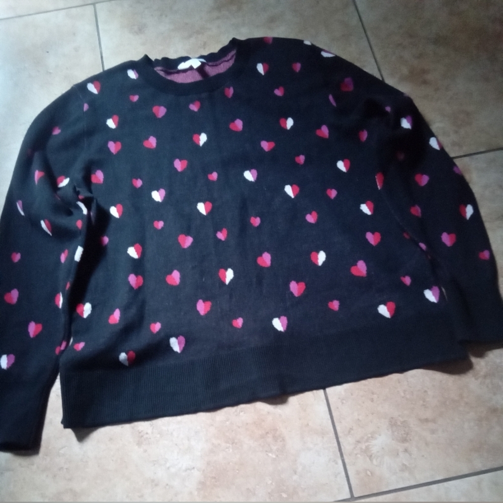 The Limited Black and Red Knit Sweater